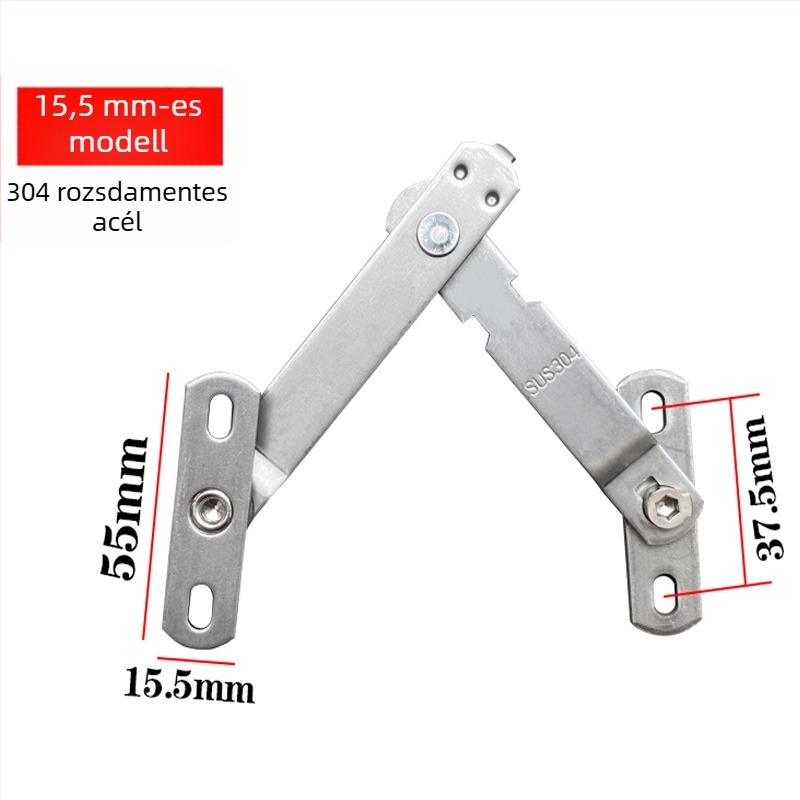 Felsőnyílású ablak korlátozó – 304 Rozsdamentes acél, szélvédő rúd, biztonsági zár, mikroventiláció