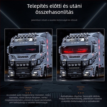 Autó belső világítás rugalmas RGB-kijelzővel – diabolikus szem dizájn, 12–24V, 5W, anyag LED+PV+szilikagél