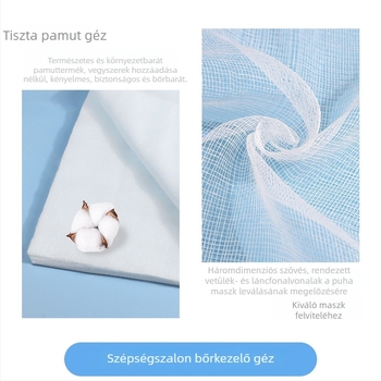 Egyszer használatos arc-gézlap szalonhasználatra, tengeri algás puha filmmászk