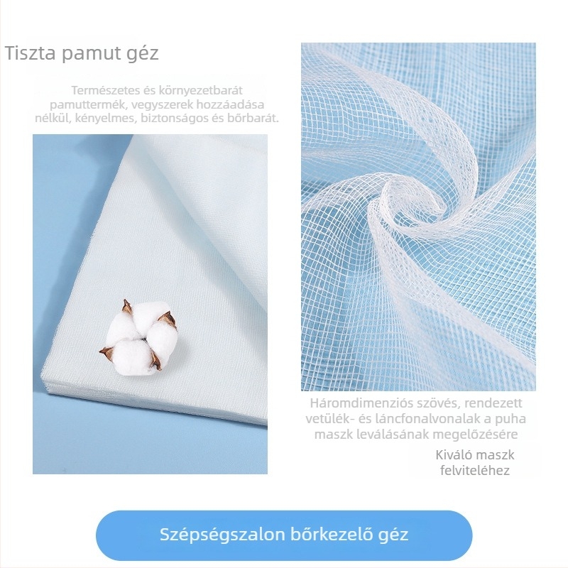 Egyszer használatos arc-gézlap szalonhasználatra, tengeri algás puha filmmászk