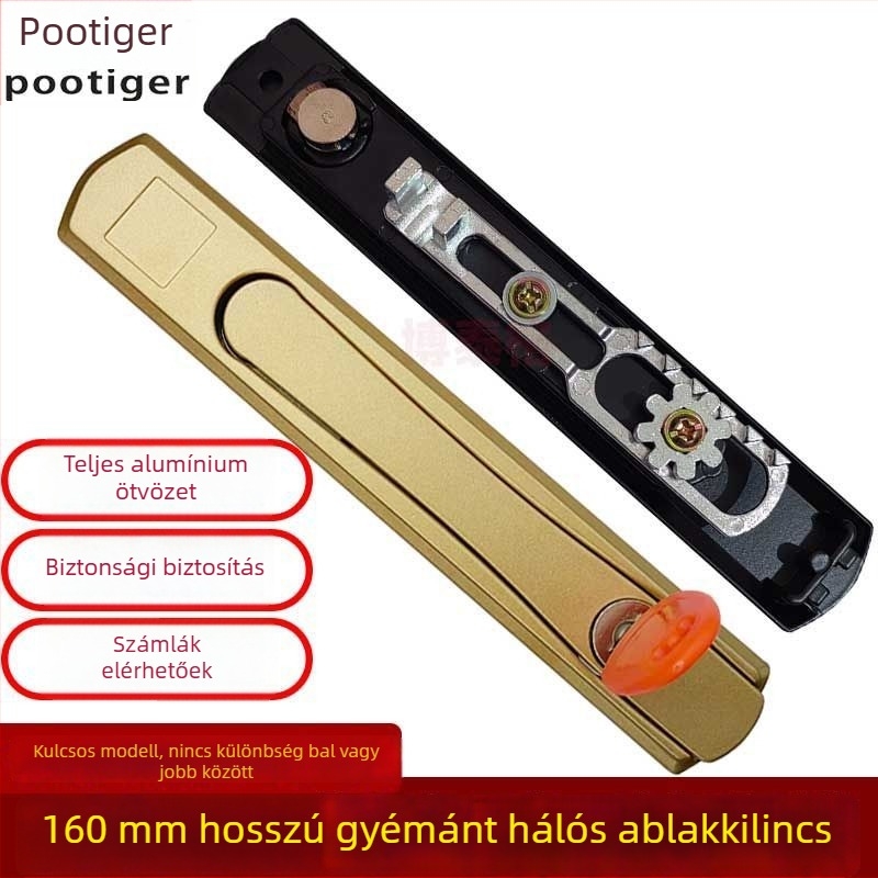 TP kilincs-zár, alumínium ötvözet, Botel, csúszó ajtókhoz és ablakokhoz