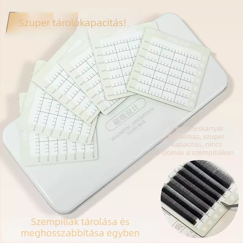 Mágneses szempilla tároló doboz kijelző mágneses panellel