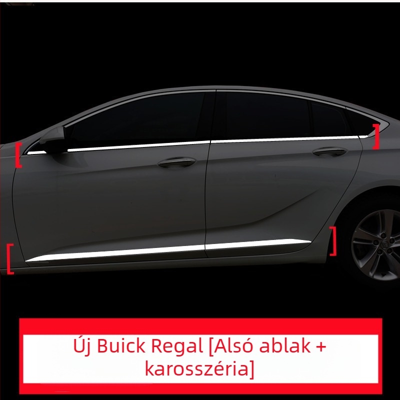 Buick Regal ablak chrome dekorációs csíkok – rozsdamentes acél dekorációs csíkok (Márka: Powerful manufacturer; Autók márkái: Shangjia; Anyag: Other; Feldolgozás: No)