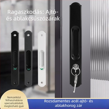 Rozsdamentes acélból készült kampós zár, kör fejű, egyoldalas és kétoldalas, elektroplatált felülettel, erkélyre és tolóajtókhoz