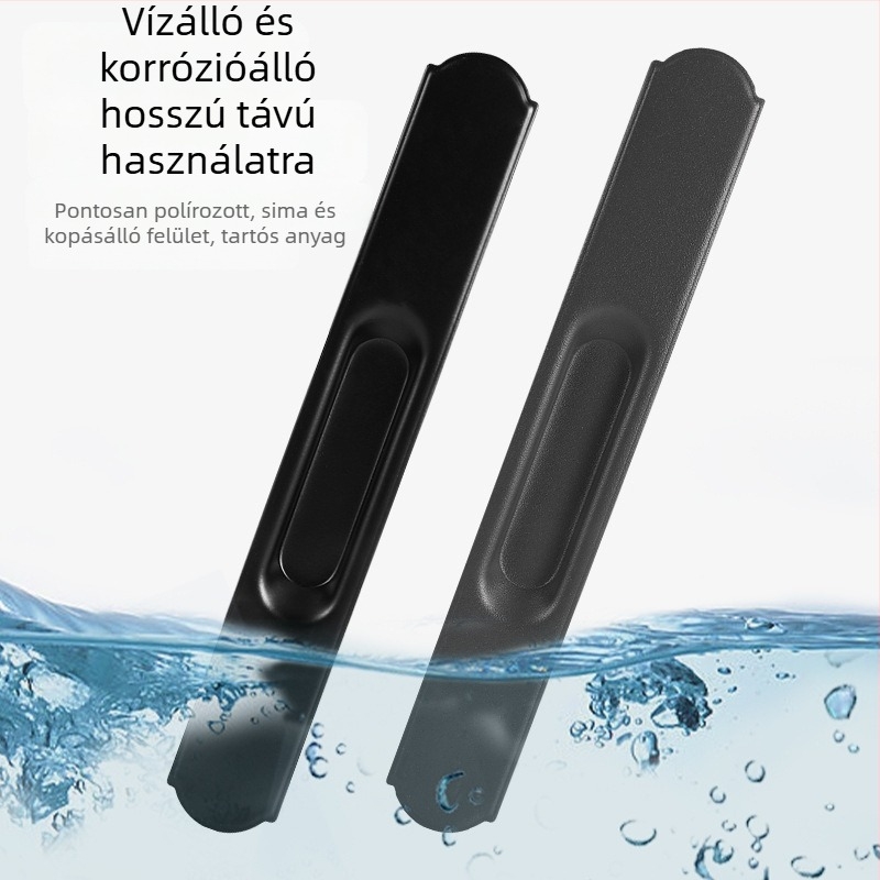 Rozsdamentes acélból készült kampós zár, kör fejű, egyoldalas és kétoldalas, elektroplatált felülettel, erkélyre és tolóajtókhoz