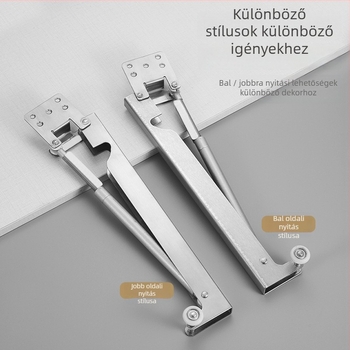 Ajtócsukó kar, 201 rozsdamentes acél, pneumatikus hidraulikus működés, rejtett szerelés, 90°-os pozíció, modern minimalista dizájn