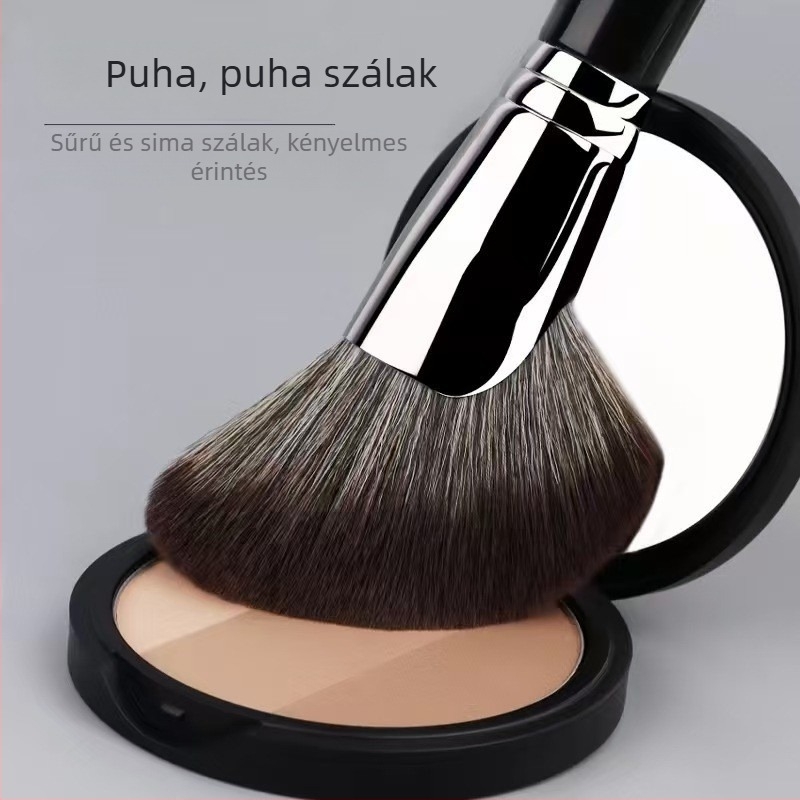 Sarló alakú kontúr ecset arcra, ultra-puhák nylon szálak, ferde fej a kontúrokhoz, hosszú fa nyél
