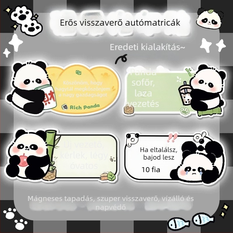 Autó matrica karikatúra dizájnnal, mágneses rögzítés, anyag: matrica, márka: Friendly, kód: Xmctie