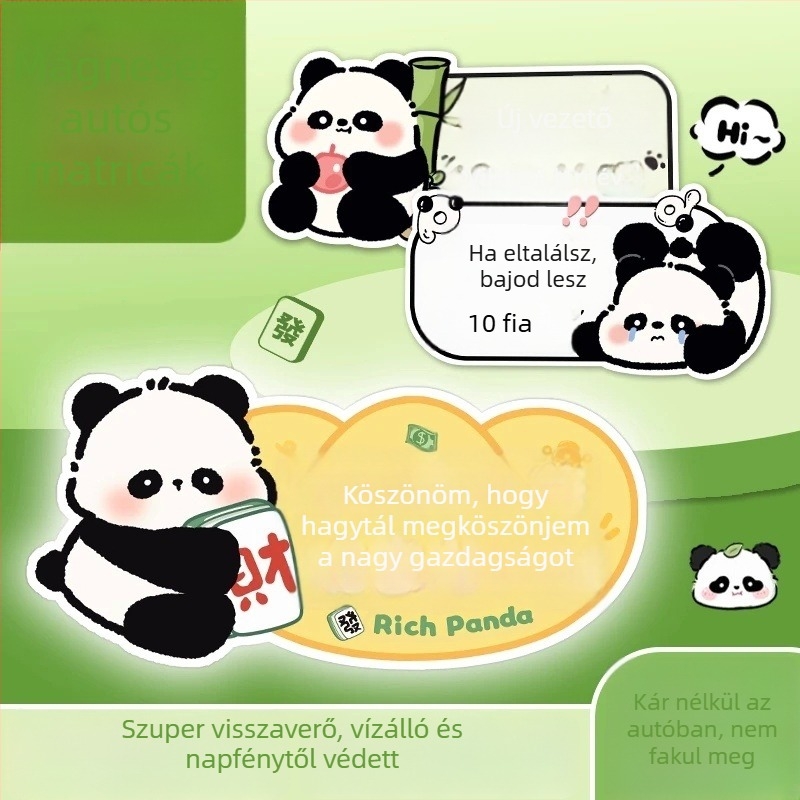 Autó matrica karikatúra dizájnnal, mágneses rögzítés, anyag: matrica, márka: Friendly, kód: Xmctie