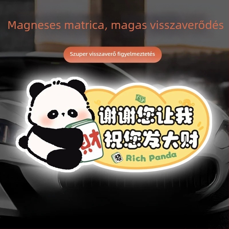 Autó matrica karikatúra dizájnnal, mágneses rögzítés, anyag: matrica, márka: Friendly, kód: Xmctie