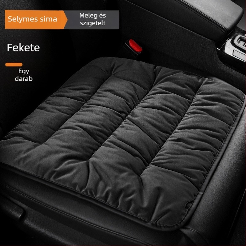 Öt üléses autóülés párna készlet - velúr töltet, plüss felület, téli fűtés, lapos minimalist stílus