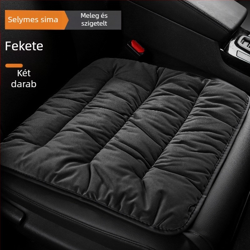 Öt üléses autóülés párna készlet - velúr töltet, plüss felület, téli fűtés, lapos minimalist stílus