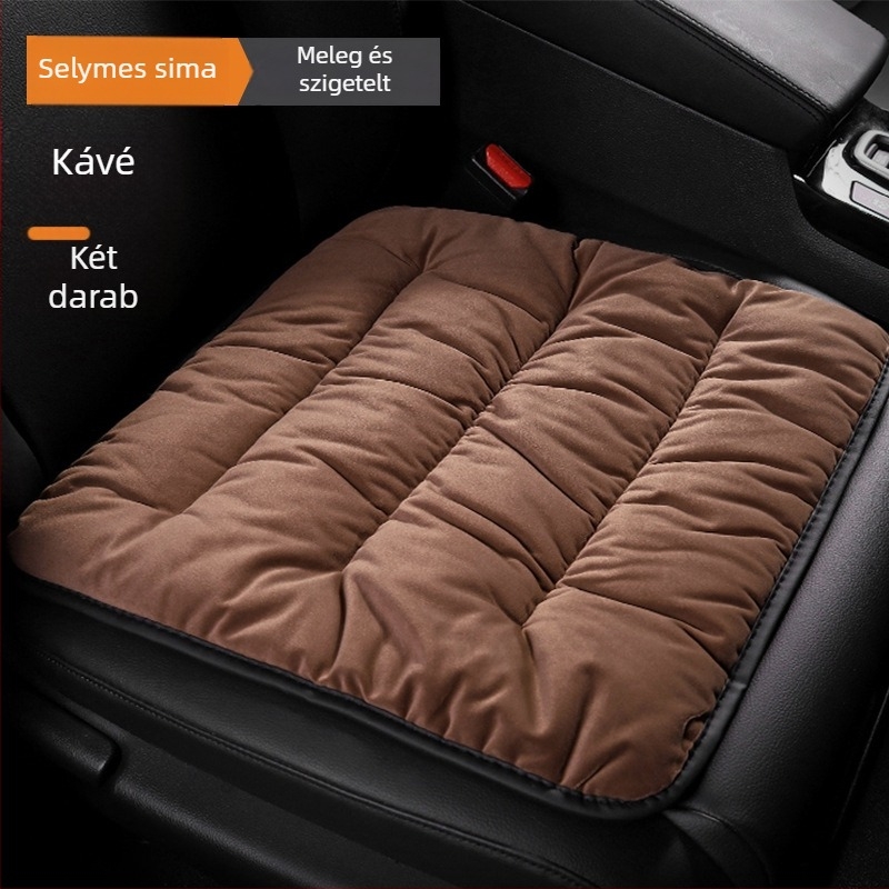 Öt üléses autóülés párna készlet - velúr töltet, plüss felület, téli fűtés, lapos minimalist stílus