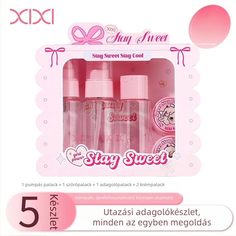 Xixi 5-darabos többfunkciós adagoló üveg készlet, könnyű és hordozható utazáshoz