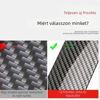 Ütközésvédő szalag kerékívhez, szilikon, szénszálas mintázat, általános modell