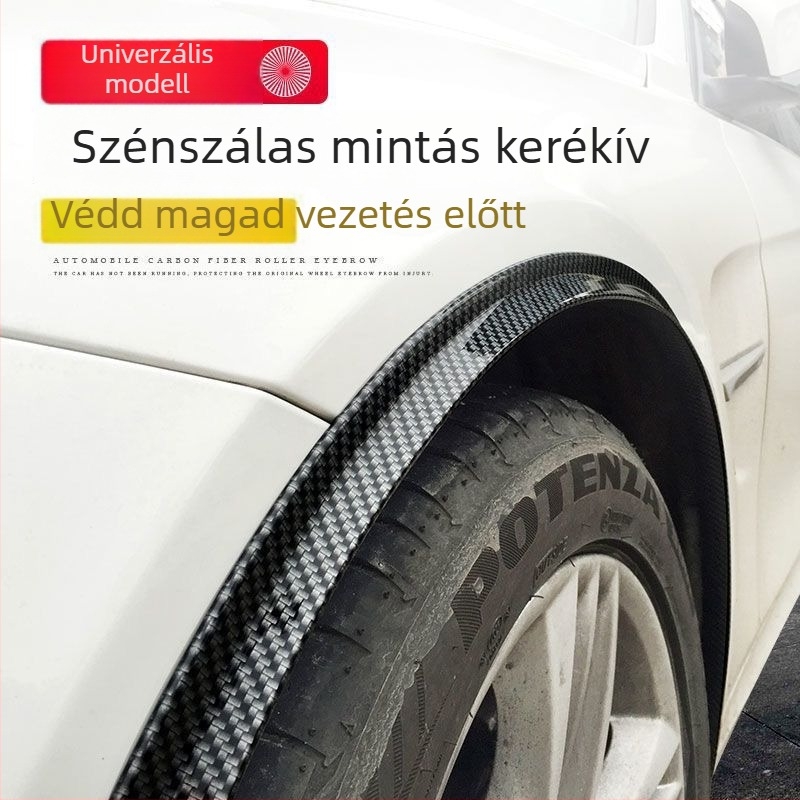 Ütközésvédő szalag kerékívhez, szilikon, szénszálas mintázat, általános modell