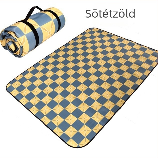 Etno-stílusú nedvességálló kültéri matrac – piknikhez és kempingezéshez, poliészter anyag, alumíniumfóliás vízálló réteg