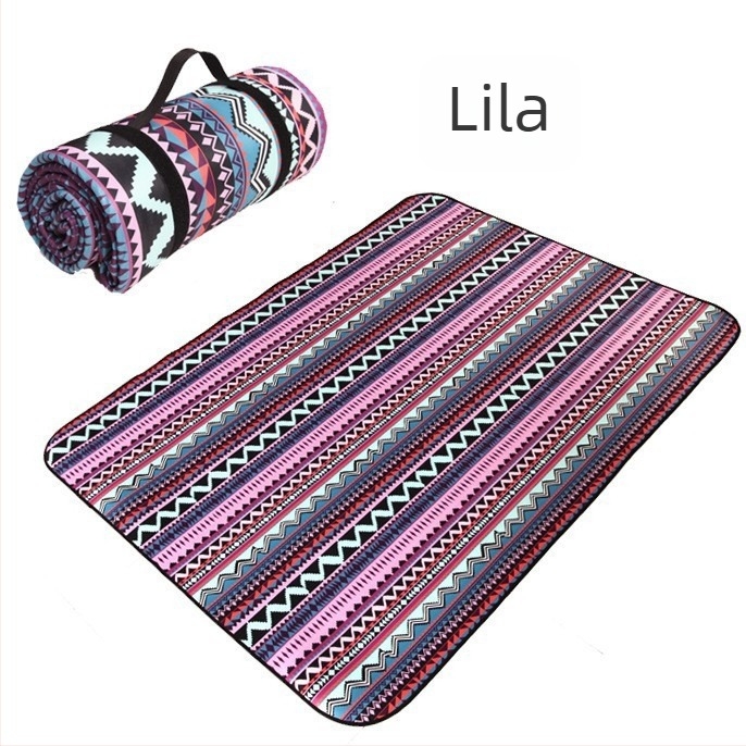 Etno-stílusú nedvességálló kültéri matrac – piknikhez és kempingezéshez, poliészter anyag, alumíniumfóliás vízálló réteg