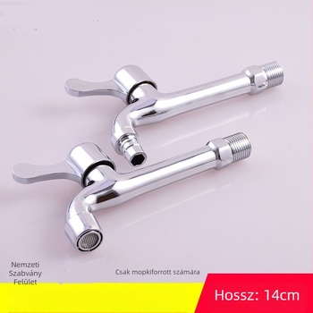 Egyszerű hideg vízcsap, cinkötvözet testtel, hosszabb kifolyócső, modell 6712, szeleptest rézből