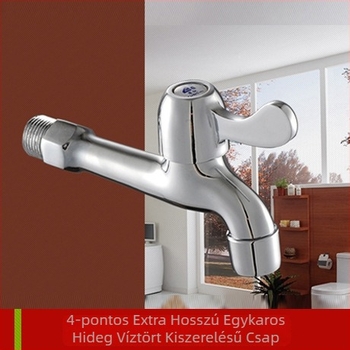 Egyszerű hideg vízcsap, cinkötvözet testtel, hosszabb kifolyócső, modell 6712, szeleptest rézből