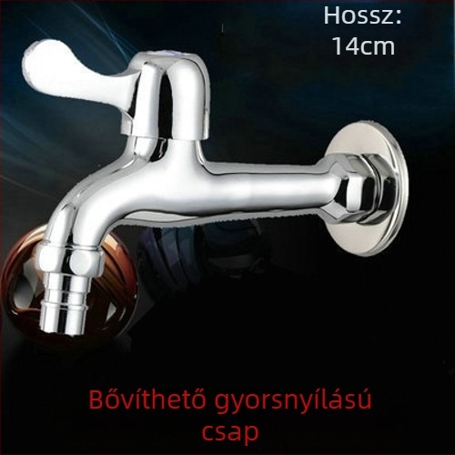 Egyszerű hideg vízcsap, cinkötvözet testtel, hosszabb kifolyócső, modell 6712, szeleptest rézből