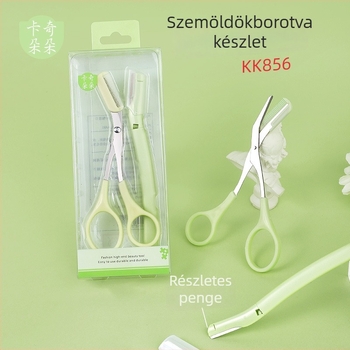 Cachitodo szemöldök kés készlet biztonsági hálóval és szemöldökollóval (Anyag: rozsdamentes acél, ABS; Márka: Cachitodo; Alkalmas általános közönségnek; Licencelt magáncímke)