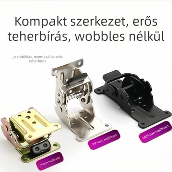 Önzáró összecsukható csuklópánt – 0–90–180°, nehéz terhelésű univerzális modell, bútorajtók és szekrényajtókhoz, 2,5 mm vastagság