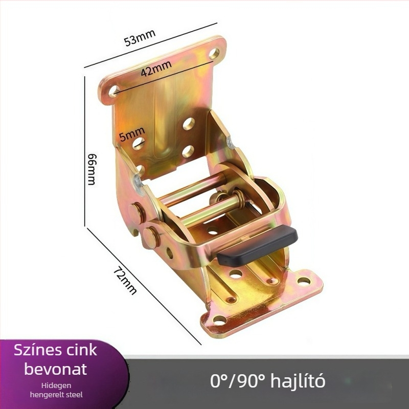 Önzáró összecsukható csuklópánt – 0–90–180°, nehéz terhelésű univerzális modell, bútorajtók és szekrényajtókhoz, 2,5 mm vastagság