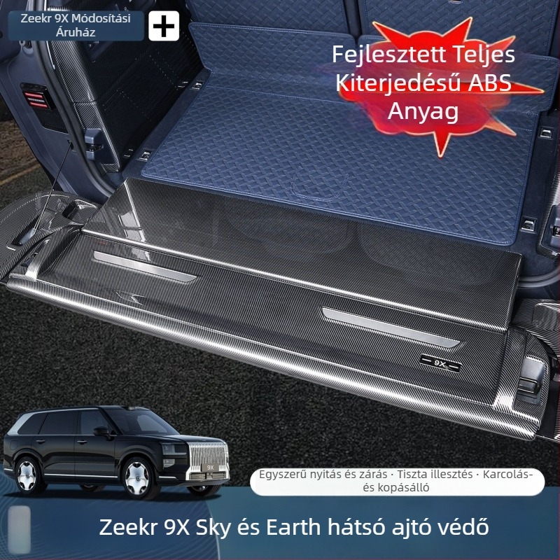 Műanyag csomagtartó védőcsík szénszálas textúrával Zeekr 9X-hez (25 modell); testre szabható