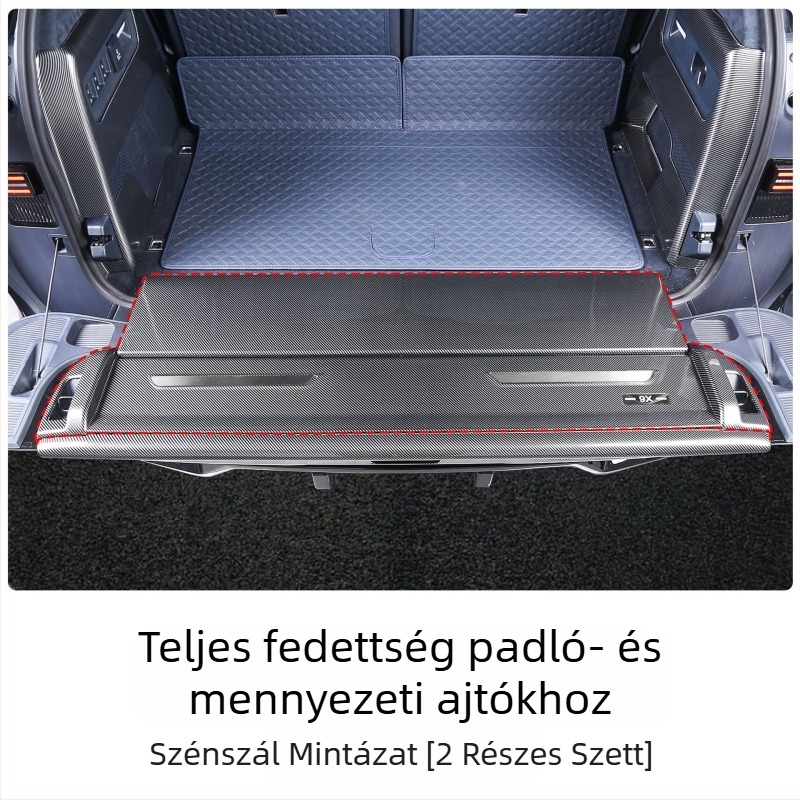 Műanyag csomagtartó védőcsík szénszálas textúrával Zeekr 9X-hez (25 modell); testre szabható