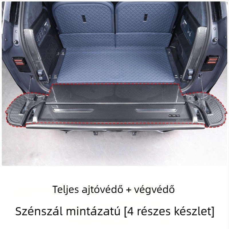 Műanyag csomagtartó védőcsík szénszálas textúrával Zeekr 9X-hez (25 modell); testre szabható
