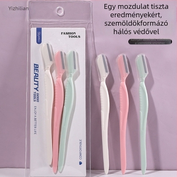 Izilin 3 részes szemöldökvágó készlet – műanyag és rozsdamentes acél pengékkel, eredet: Jinhua, mindennapi használatra