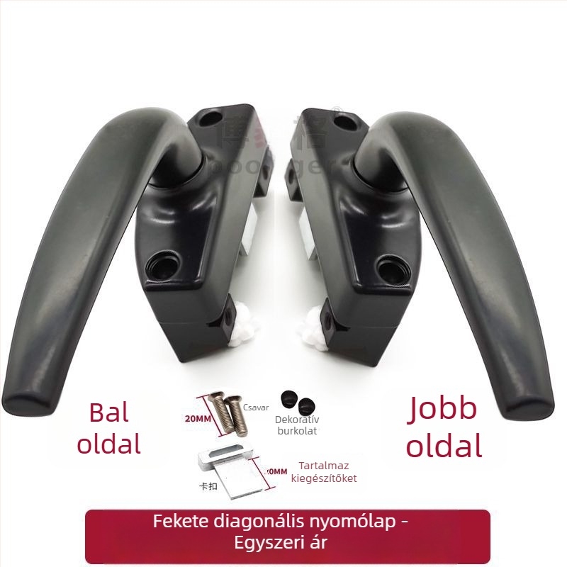Bottega SNHU-3801-Z alumínium bukóablak fogantyú, cinkalapú alumínium kivitel, felületkezelés: spray festés, stílus Új kínai stílus