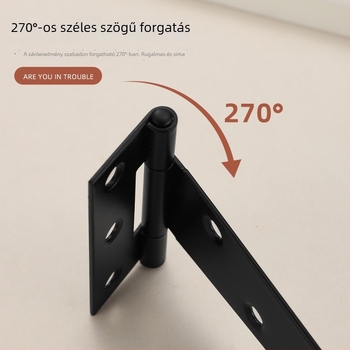 T-típusú nehéz pánt, hideg-hengerelt acél, spray bevonattal, fa istállóajtóhoz