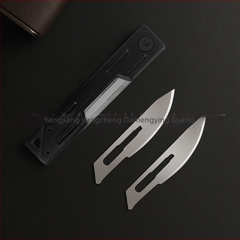 Rozsdamentes acél mini hajtókés, gyors nyitás, kulcstartó, 5.8 cm penge, 3Cr13 penge