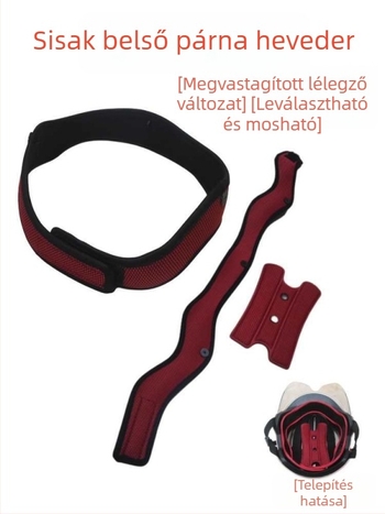 Sisak belső párna kiegészítők — univerzális állítható pánt, leválasztható izzadságszívó, motorkerékpár sisakhoz, modell Twd0086
