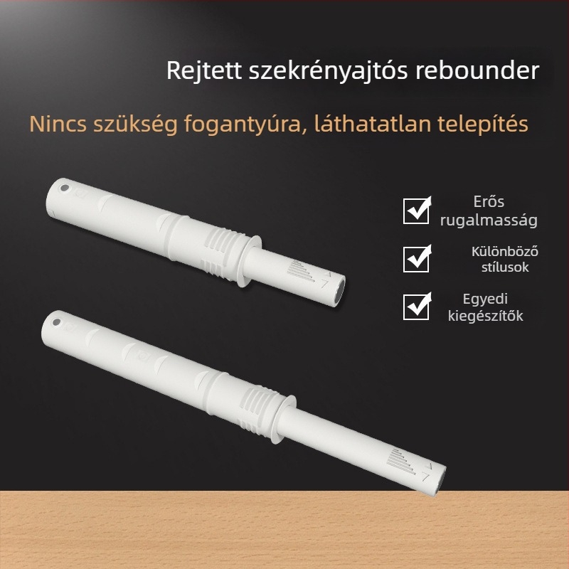 Szekrényajtóhoz rejtett mágneses érintőzár hardver, modell 048, ABS, injekciós öntés, modern minimalista stílus