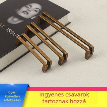 Gardrób- és szekrényajtó fogantyú, cink ötvözet, elektroplatírozás, modell 7600, Grassland, modern minimalista stílus