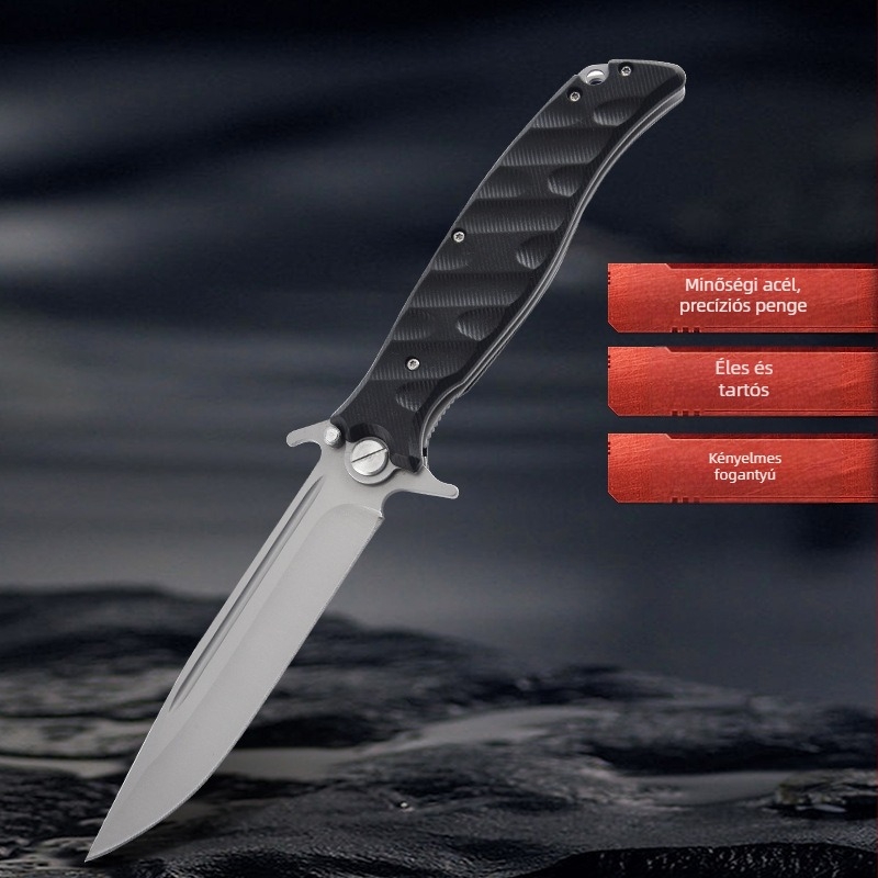 Összecsukható kültéri kés csapágyas gyorsnyitó mechanizmussal, Carriage Knife, ABS + rozsdamentes acél