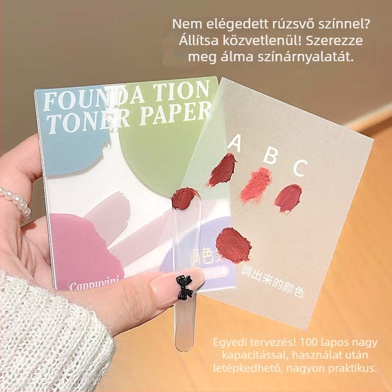 Cappuvini Professzionális smink színkeverő papír, papíralapú, átlátszó, vízálló, hordozható, 100 lap