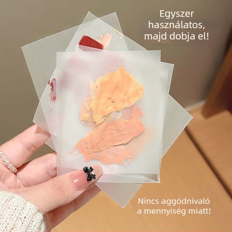 Cappuvini Professzionális smink színkeverő papír, papíralapú, átlátszó, vízálló, hordozható, 100 lap