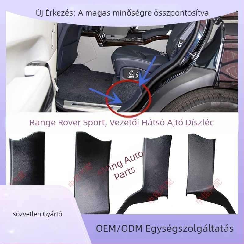 Rozsdamentes acélból készült: hátsó ajtó küszöbvédő és C-pillér belső panel a Range Rover Sport Executive modellhez (bal és jobb) — termékkód Ltao693924753431