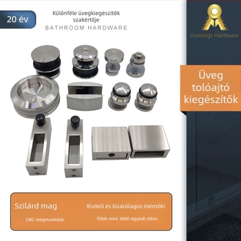 Üveg tolóajtó hardver készlet zuhanyozáshoz – cinkötvözet, görgő, modern egyszerű stílus, Ou Ming Hardware