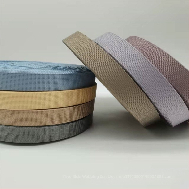 Bissin Webbing Márkájú nylon imitációjú pit-pattern webbing pánt táskákhoz, poggyászhoz és DIY projektekhez