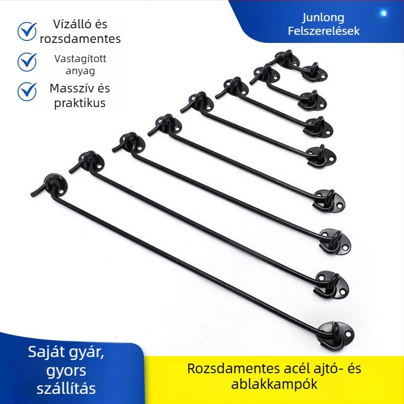 Ajtó- és ablakkampó – rozsdamentes acél, modern minimalista stílus, bútorokhoz és otthoni dekorációhoz