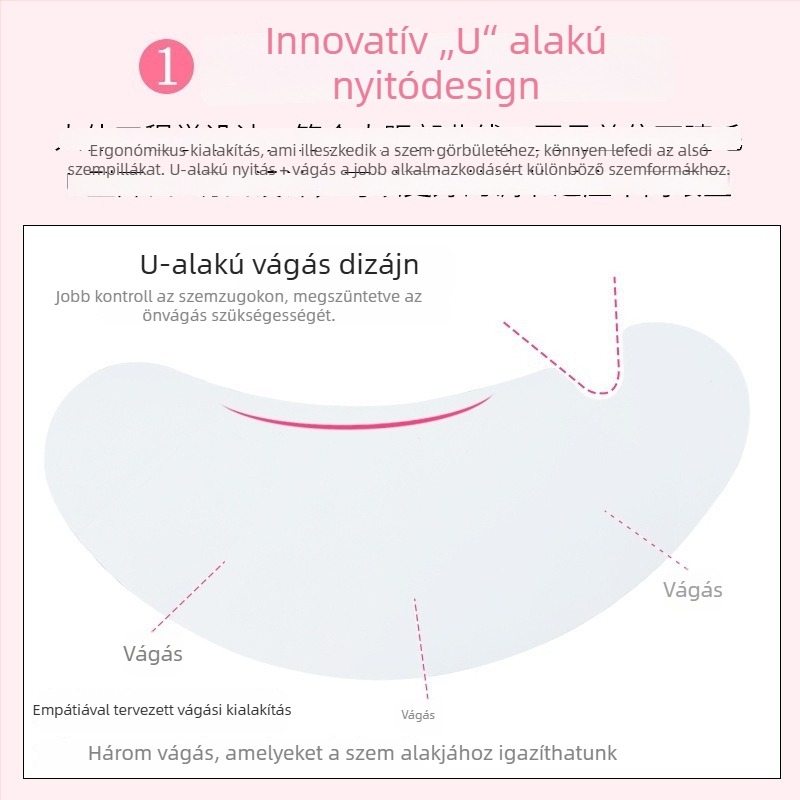 SEEHA Szempilla-hosszabbításra szolgáló eszköz izolációs és eltávolító párnával alsó szempillákhoz (1 db)