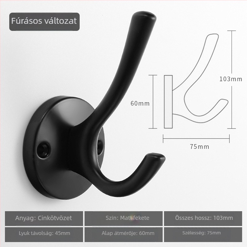 Cinkötvözet falra szerelhető ruhatartó, Modell 2103, Emperor Seal, Gardrob, Modern Minimalista Stílus