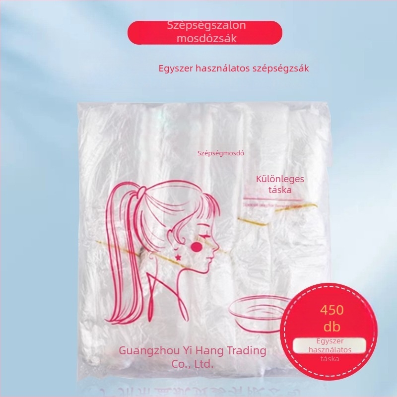 Egyszer használatos mosdómedence zacskó kozmetikai szalonok számára, átlátszó és szakadásálló, 450 db/csomag, Yin Color márka