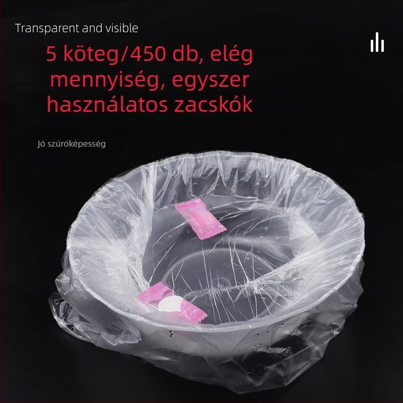 Egyszer használatos mosdómedence zacskó kozmetikai szalonok számára, átlátszó és szakadásálló, 450 db/csomag, Yin Color márka