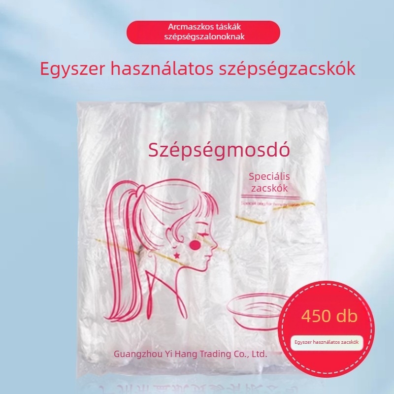 Egyszer használatos mosdómedence zacskó kozmetikai szalonok számára, átlátszó és szakadásálló, 450 db/csomag, Yin Color márka